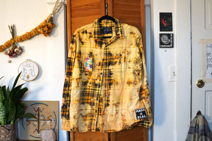 Flannel Bleached Hand Dyed Yellow (XL)