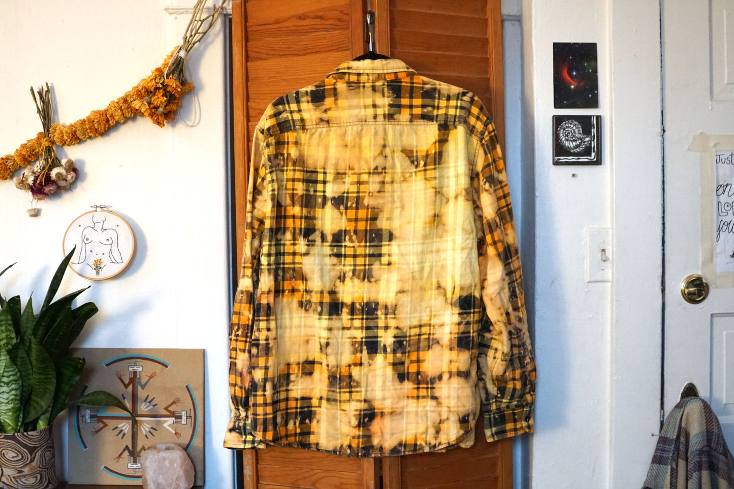 Flannel Bleached Hand Dyed Yellow (XL)