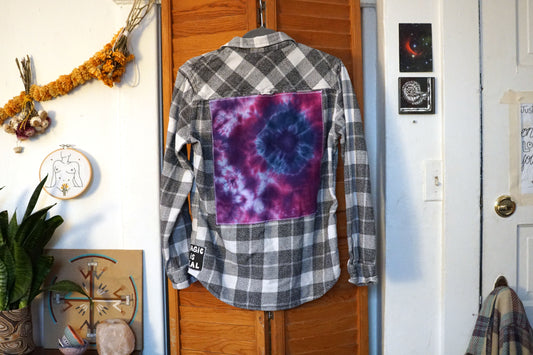 Flannel Hand Dyed Purple Patch (S)