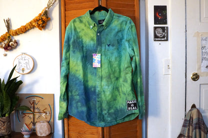 Flannel Hand Dyed Green (XL)