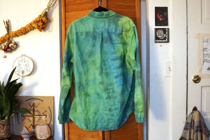 Flannel Hand Dyed Green (XL)