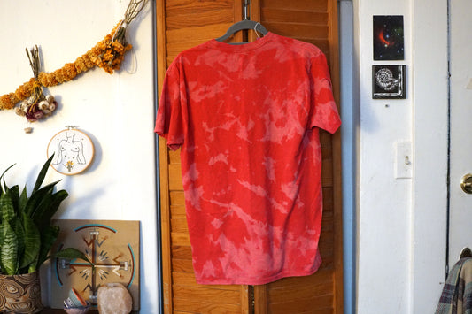 Cotton Hand Dyed Red T-Shirt (M)