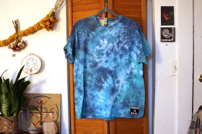 Cotton Hand Dyed Blue T-Shirt (M)