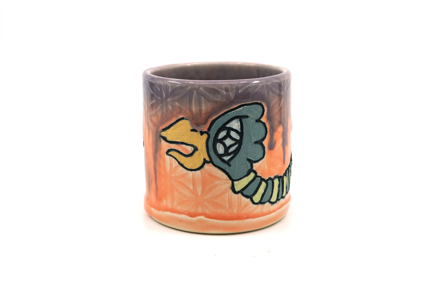 Long Neck Bird Tumbler Pink and Purple