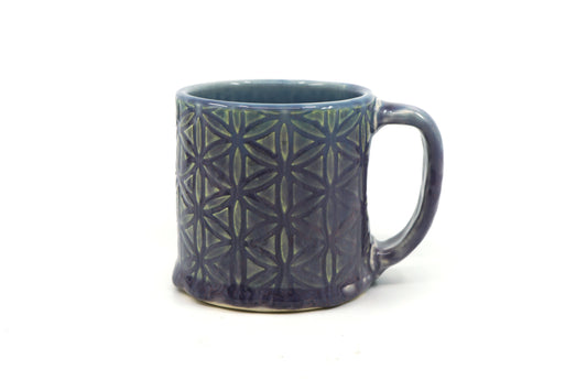 Flower of Life Purple and Blue Mug