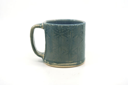 Flower of Life Green and Blue Mug