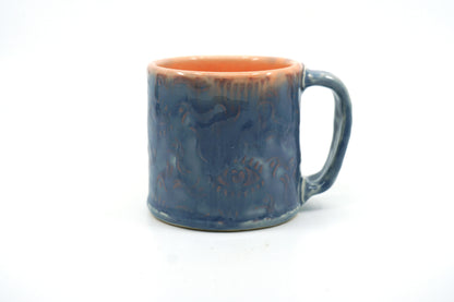 SECOND Dancing Eyes Blue and Orange Mug