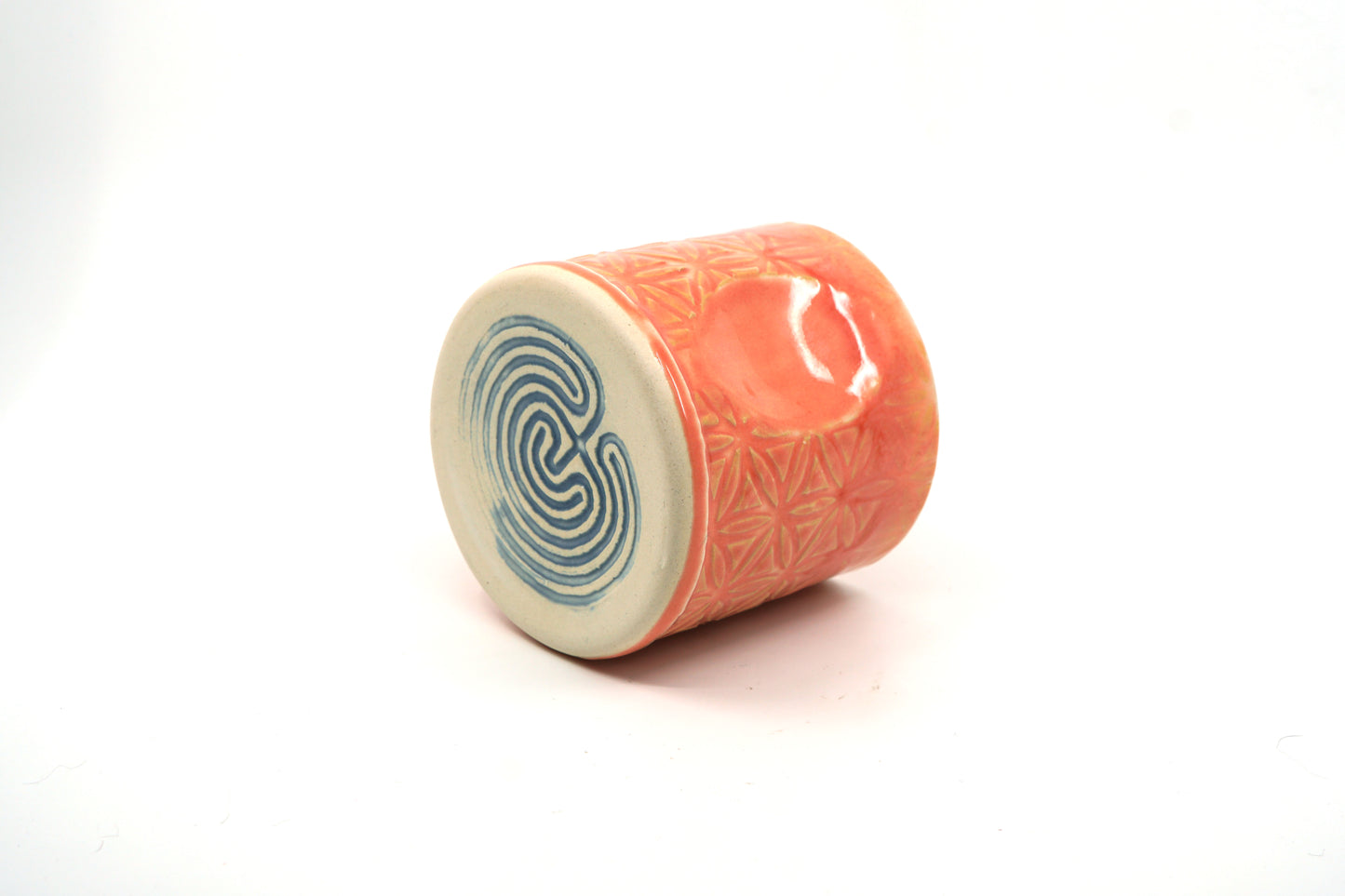 Flower of Life Pink and Orange Cup