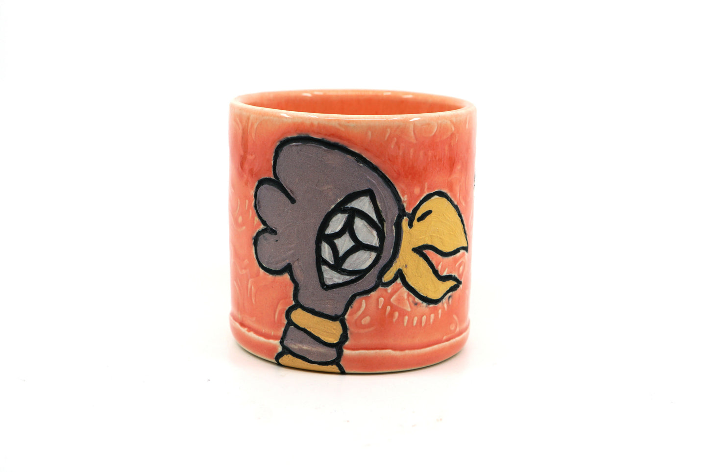 Double Bird Pink and Orange Cup