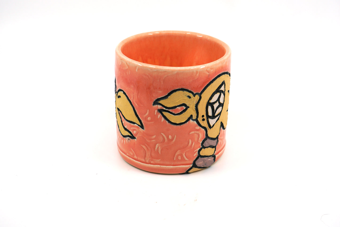 Double Bird Pink and Orange Cup