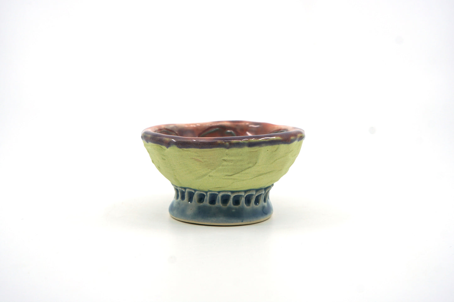 Salt Pinch Baby Footed Bowl Green