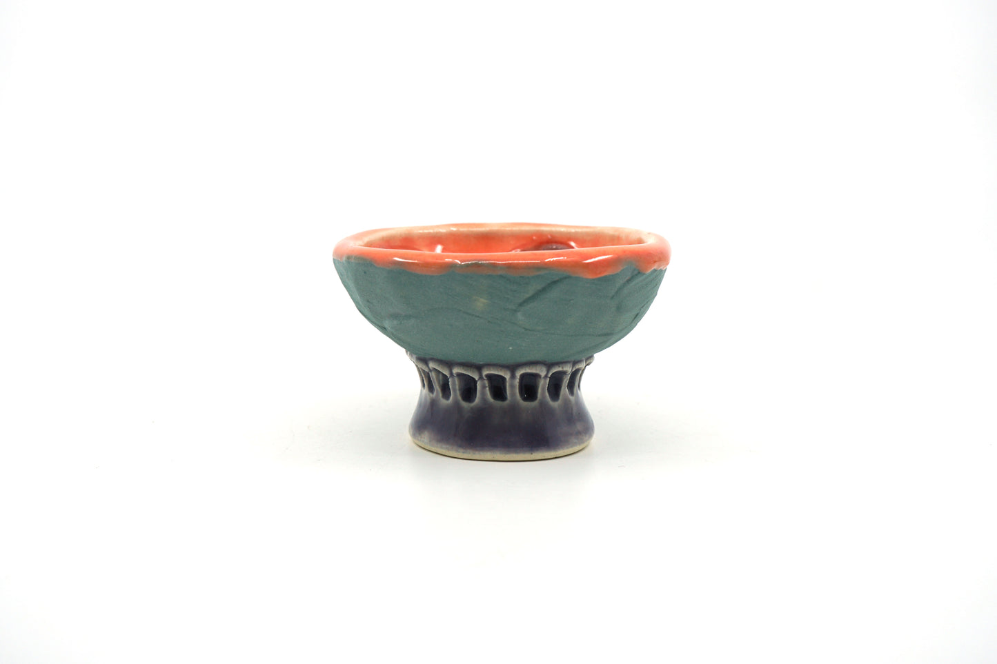 Salt Pinch Baby Footed Bowl Blue