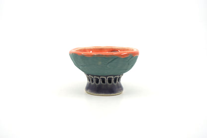 Salt Pinch Baby Footed Bowl Blue