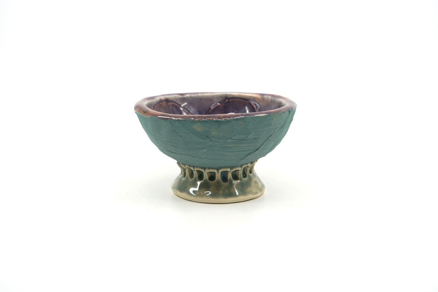 Salt Pinch Baby Footed Bowl Blue