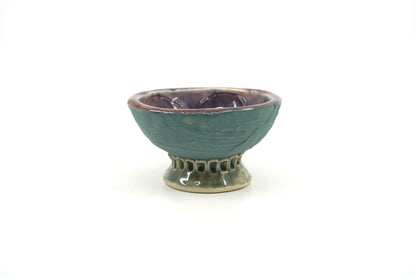 Salt Pinch Baby Footed Bowl Blue